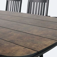 Ethan Dining Set with Ethan Bench and Belvedere Armchairs - Black