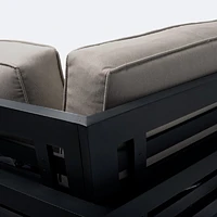 Shoreline L-Shape Sectional - Black Frame, Cast Shale Cushions