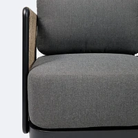Tova Loveseat - Black Frame, Ash Gray Cushions