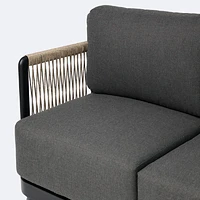 Tova Sofa - Black Frame, Ash Gray Cushions