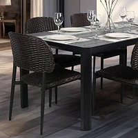 Austin Side Chair - Black/Brown