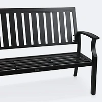 Belvedere Loveseat Bench - Black