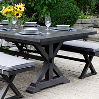 Belvedere 36”x71” Dining Table – Brushed Grey