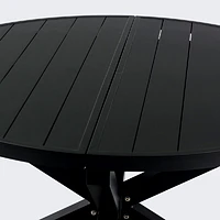 Darwin Round Extendable Dining Table - Black