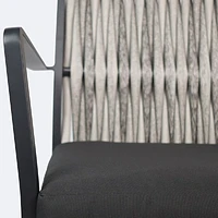 Finn Dining Chair - Black Frame - Carbon Black Cushion