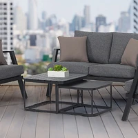 Kyoto Nesting Coffee Table Set - Black Frame