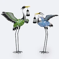 Green Crane with Solar Lights