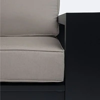 Shoreline L-Shape Sectional - Black Frame, Cast Shale Cushions