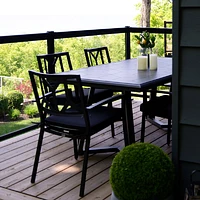 Geometric 40x70 Dining Table – Black