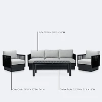 Tokyo Conversation Set with Coffee Table