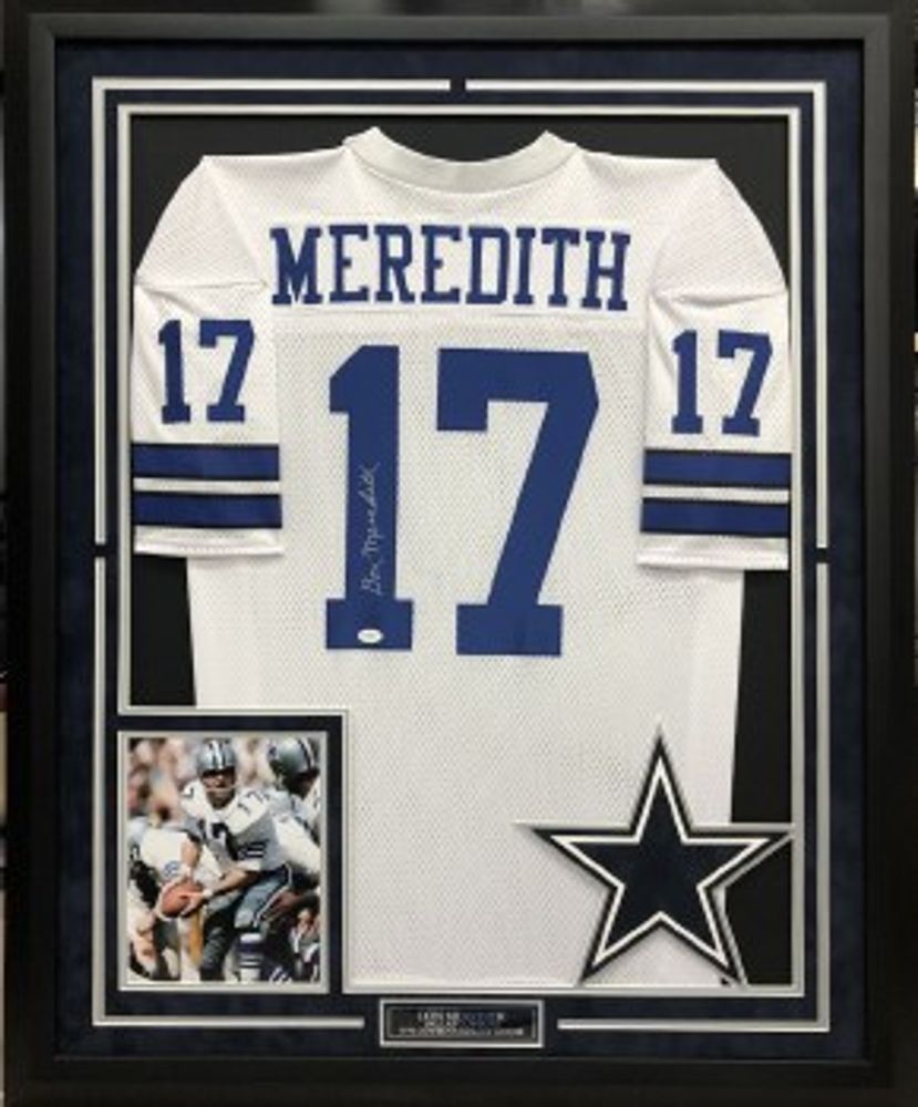 Signature Collectibles DON MEREDITH AUTOGRAPHED HAND SIGNED DALLAS COWBOYS  FRAMED JERSEY