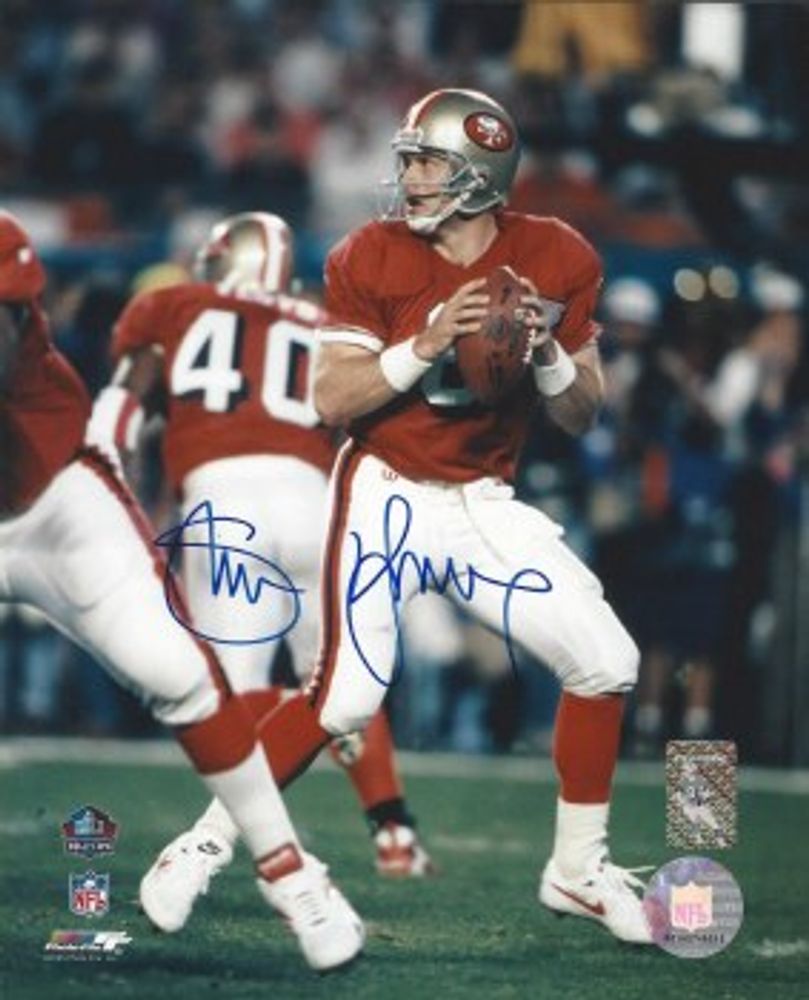 JOE MONTANA & STEVE YOUNG SAN FRANCISCO 49ERS 8X10 PHOTO