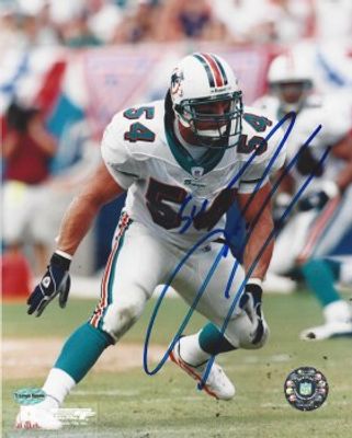 ZACH THOMAS AUTOGRAPHED HAND SIGNED MIAMI DOLPHINS 8X10 PHOTO