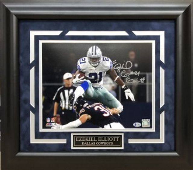 Ezekiel Elliott and Dak Prescott Dallas Cowboys Signed 16x20 Photo