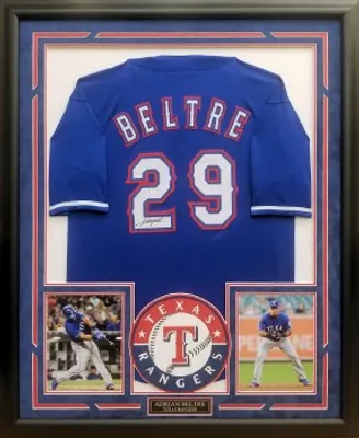 NOLAN RYAN AUTOGRAPHED HAND SIGNED CUSTOM FRAMED TEXAS RANGERS JERSEY