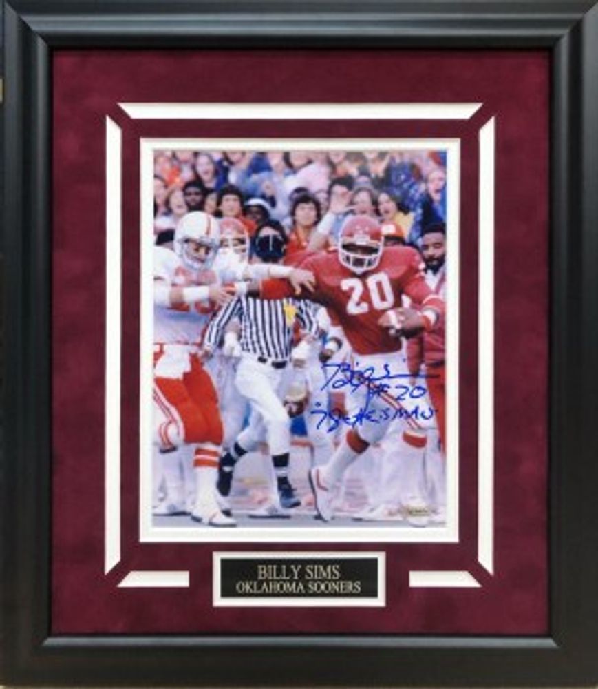 Autographed Billy Sims , Autographed Collectibles, Billy Sims