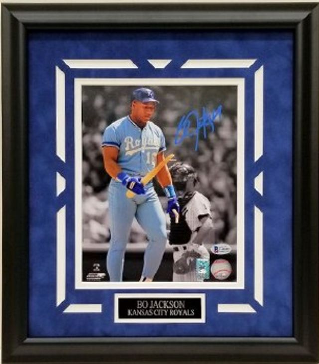 Bo Jackson Autographed and Framed Kansas City Royals Jersey