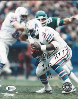 EARL CAMPBELL AUTOGRAPHED HAND SIGNED OILERS 8X10 PHOTO
