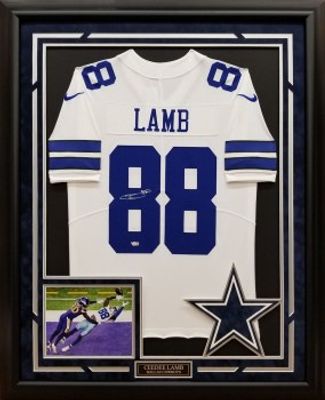 Micah Parsons Signed Framed Cowboys Blue Nike Football Jersey