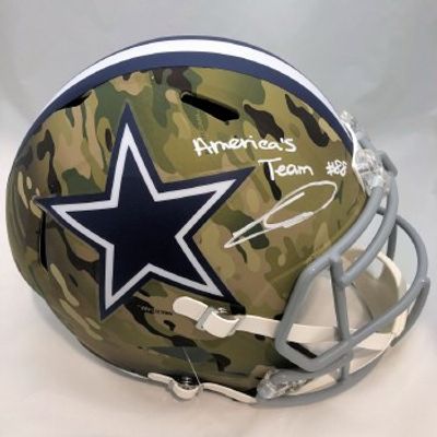 SEAN LEE AUTOGRAPHED HAND SIGNED DALLAS COWBOYS FULL SIZE REPLICA HELMET