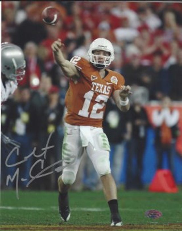 Colt McCoy Autographed and Framed Texas Longhorns Jersey