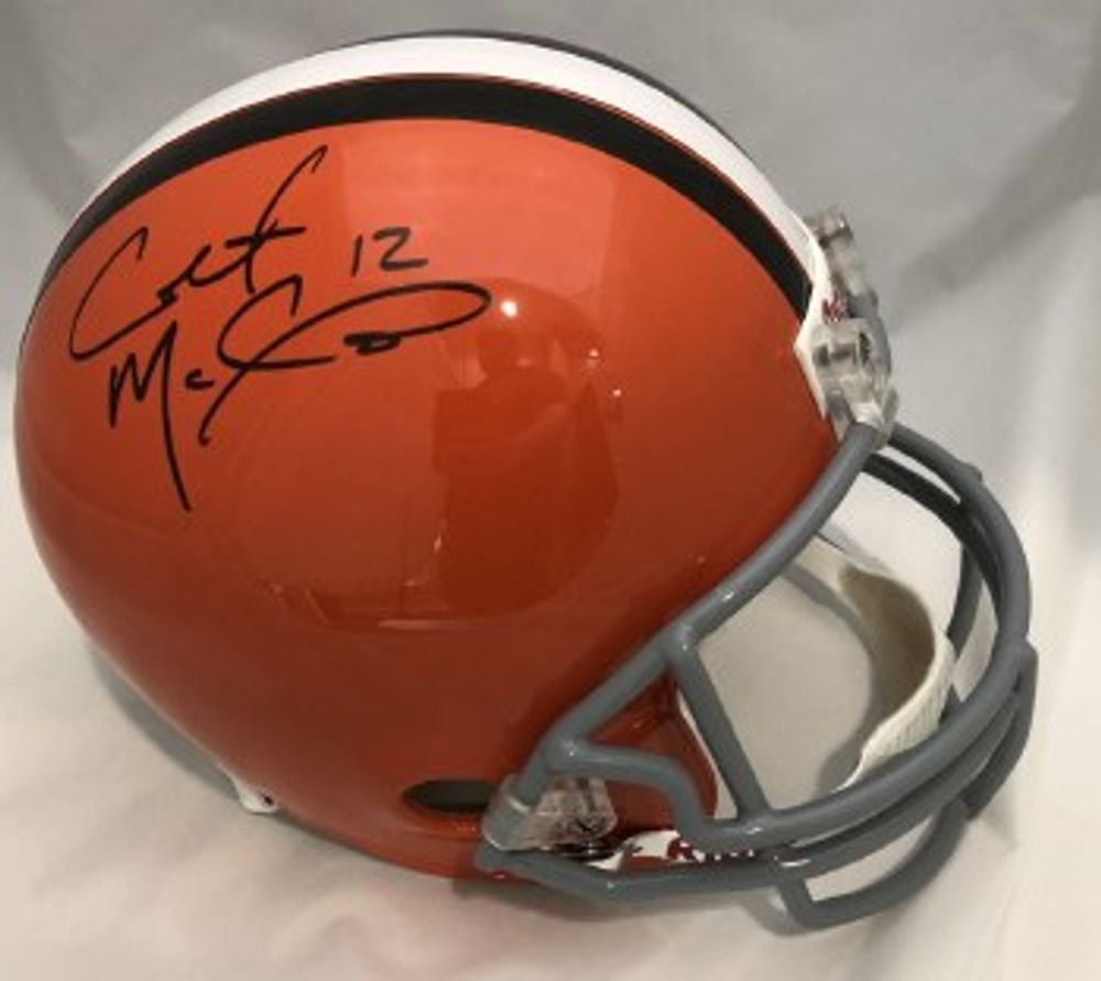 Signature Collectibles JIM BROWN AUTOGRAPHED HAND SIGNED CLEVELAND BROWNS  REPLICA HELMET