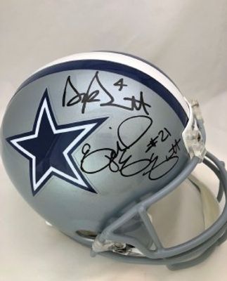 DAK PRESCOTT AUTOGRAPHED HAND SIGNED CUSTOM FRAMED BLUE DALLAS COWBOYS  JERSEY - Signature Collectibles