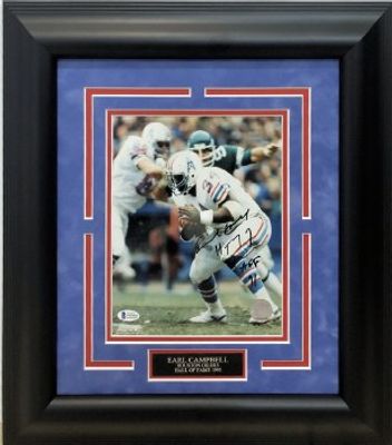 Warren Moon Autographed Houston Oilers 16x20 Framed Photograph