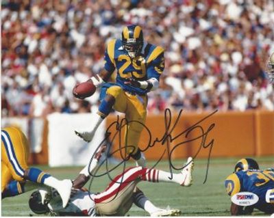 ERIC DICKERSON AUTOGRAPHED HAND SIGNED UNFRAMED RAMS 8X10 PHOTO