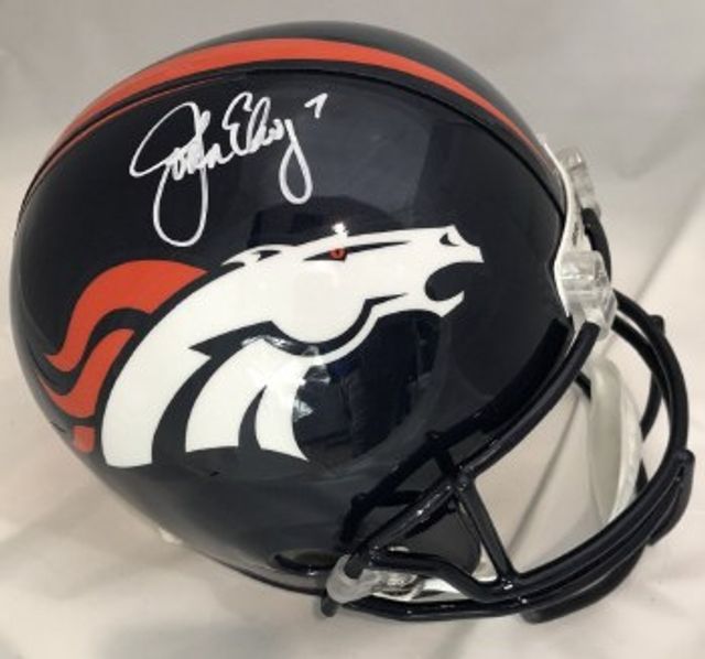 John Elway Autographed Denver Broncos Lunar Eclipse White Full