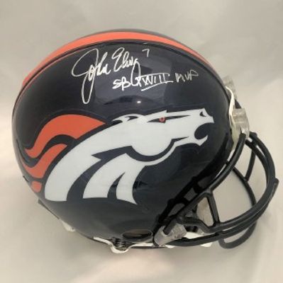 Autographed John Elway NFL Helmets, Autographed Helmets, John