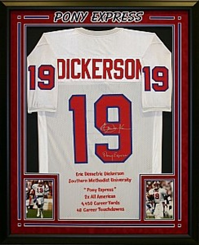 Signature Collectibles ERIC DICKERSON - SMU FRAMED JERSEY