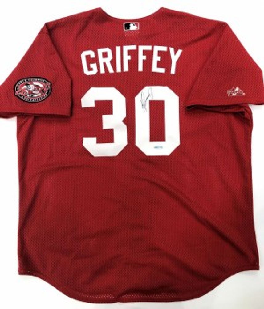 Ken Griffey Jr. Signed Cincinnati Reds Away/Gray Jersey