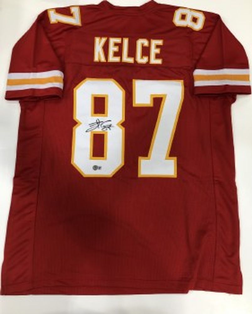 Travis Kelce Autographed and Framed Kansas City Chiefs Jersey