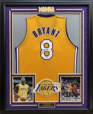 Kobe Bryant Autographed and Framed Gold Lakers Jersey