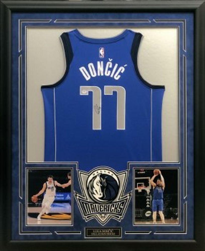 Signature Collectibles LUKA DONCIC AUTOGRAPHED HAND SIGNED AND CUSTOM FRAMED  DALLAS MAVERICKS JERSEY