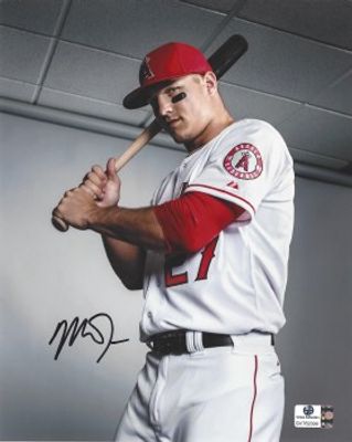 Mike Trout signed Dodger Stadium 8x10 photo