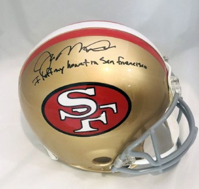 Joe Montana I left My Heart in San Francisco Autographed Red