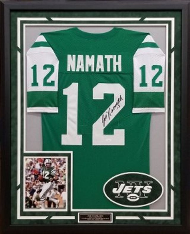 Joe Namath Autographed Signed Framed New York Jets Jersey JSA 