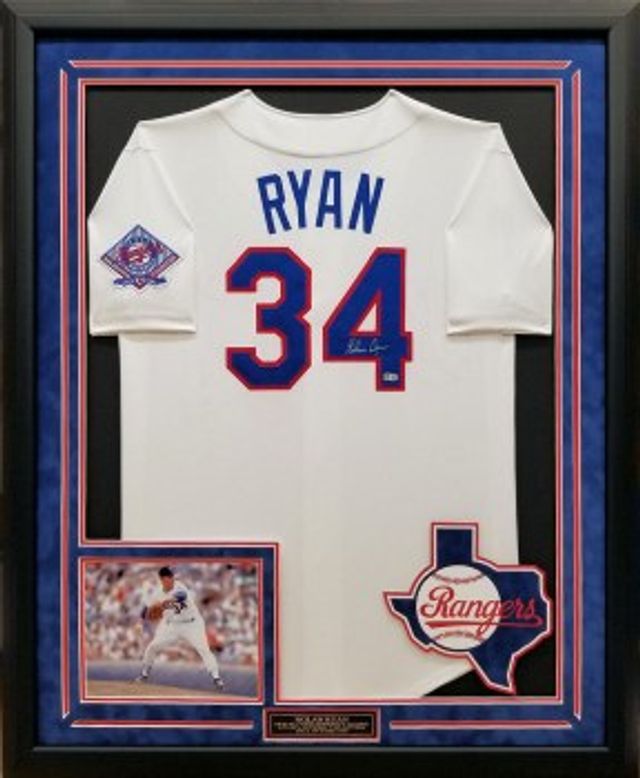 Nolan Ryan Texas Rangers Autographed White Nike Replica Jersey