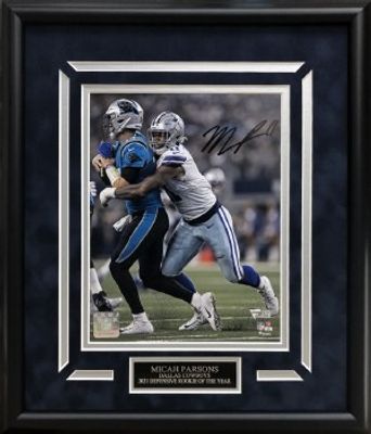 MICAH PARSONS AUTOGRAPHED HAND SIGNED CUSTOM FRAMED 8X10 DALLAS COWBOYS PHOTO