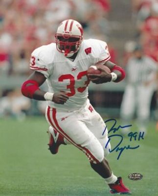 RON DAYNE AUTOGRAPHED HAND SIGNED WISCONSIN 8X10 PHOTO