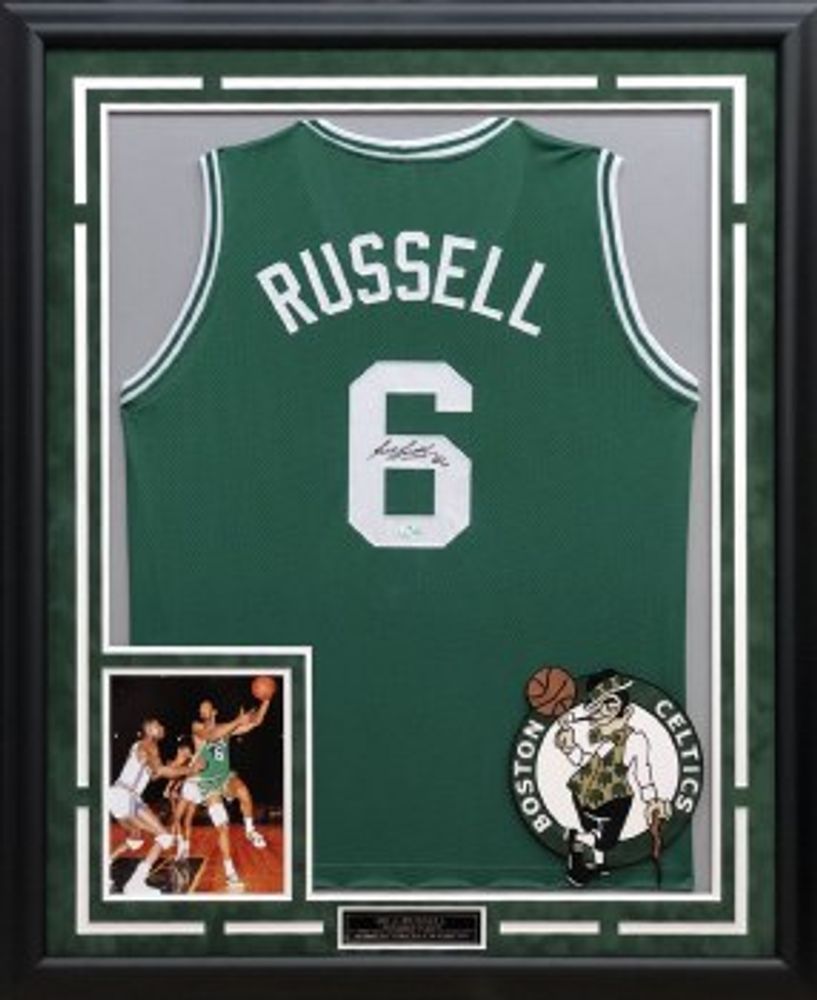 Bill Russell Autographed Boston Signed Authentic Green Basketball Jers