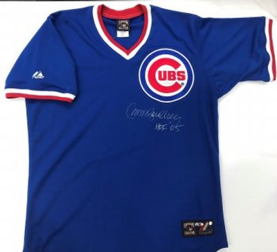 ERNIE BANKS AUTOGRAPHED HAND SIGNED CHICAGO CUBS JERSEY
