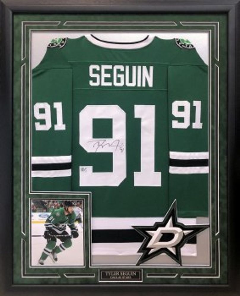 TYLER SEGUIN AUTOGRAPHED HAND SIGNED CUSTOM FRAMED DALLAS STARS JERSEY