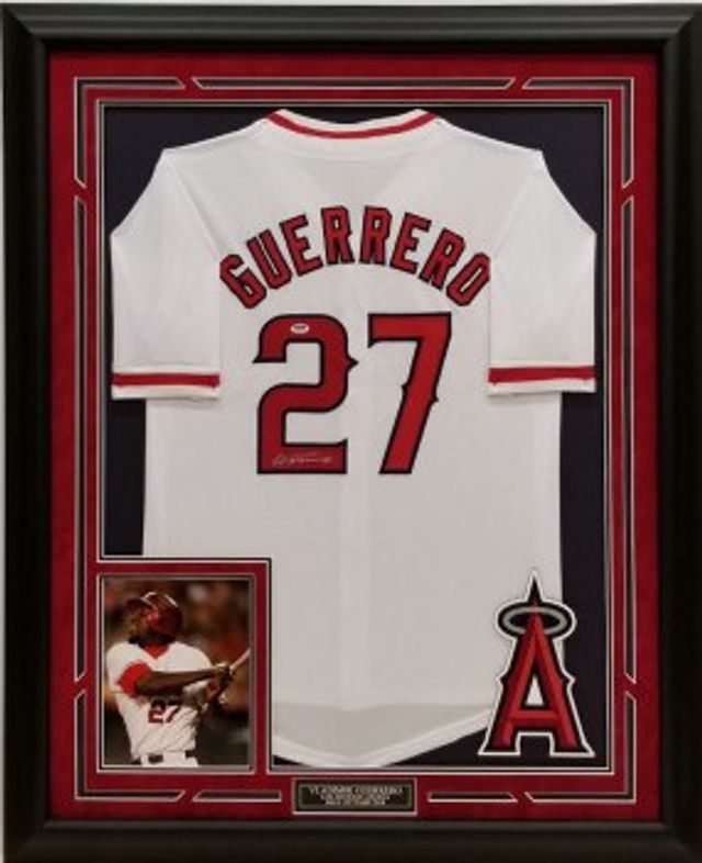 VLADIMIR GUERRERO AUTOGRAPHED HAND SIGNED CUSTOM FRAMED LA ANGELS JERSEY -  Signature Collectibles