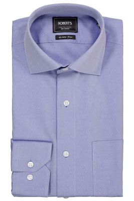 Camisa vestir Robert's "Wrinkle free" color azul, regular fit