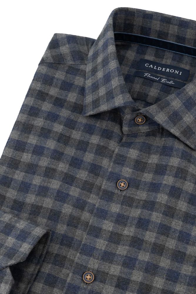 Camisa Calderoni Color gris oxford Contemporary fit