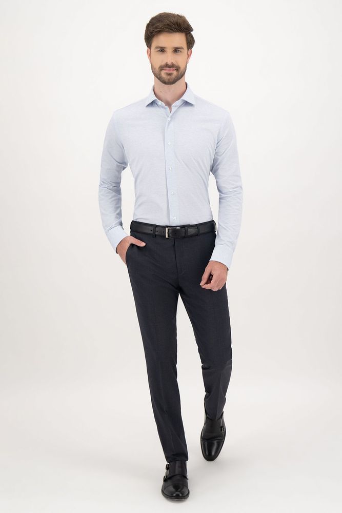 Camisa Knit Calderoni Color azul claro Contemporary fit