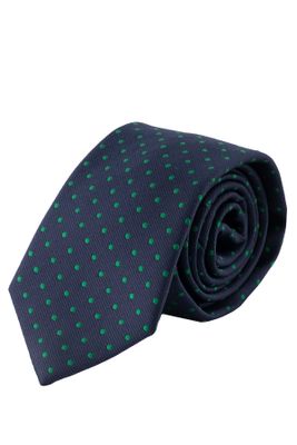 CORBATA AZUL CON PUNTOS VERDES